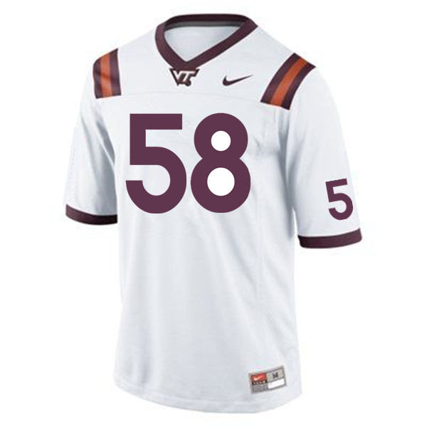 Men #58 Cornell Brown Virginia Tech Hokies College Football Jerseys Sale-Maroon